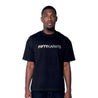Black Fifty Karats Make Money Not Friends T-Shirt Front with Fifty Karats logo on front with model 