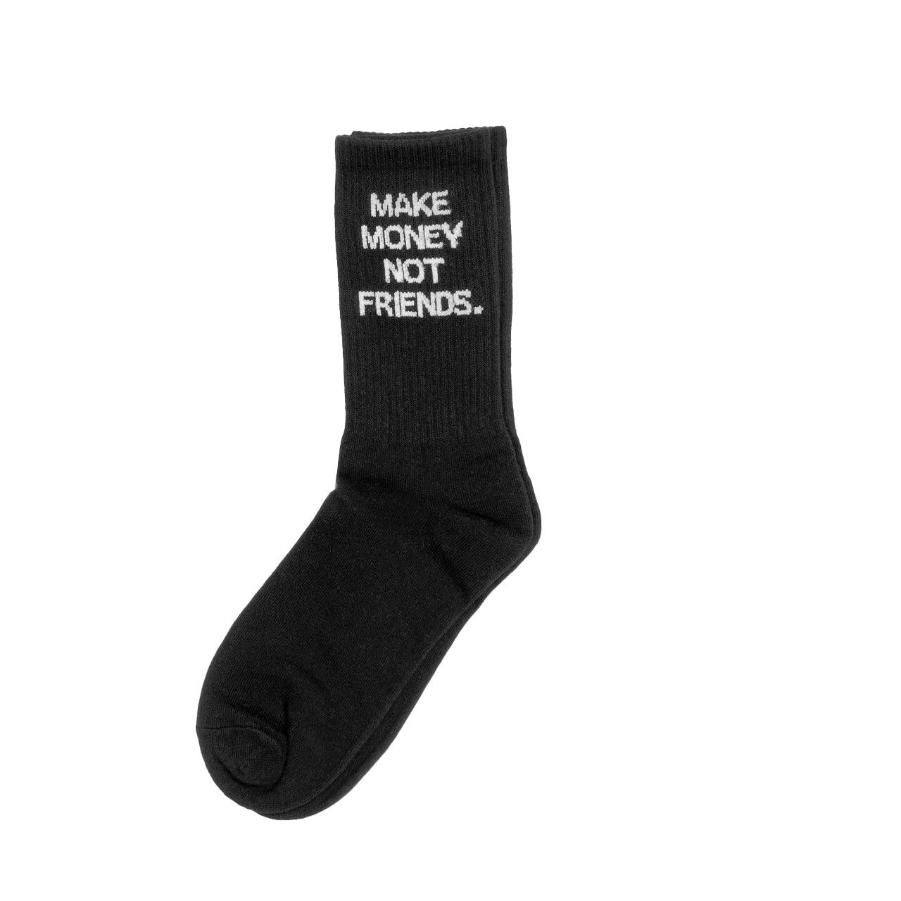 Black Fifty Karats Make Money Not Friends Socks. 