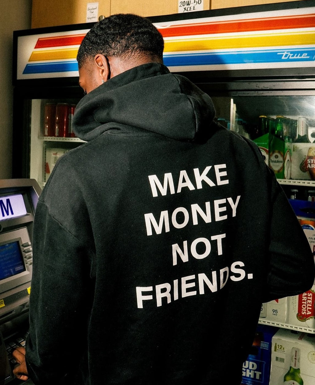 Make Money Not Friends Hoodie - Black