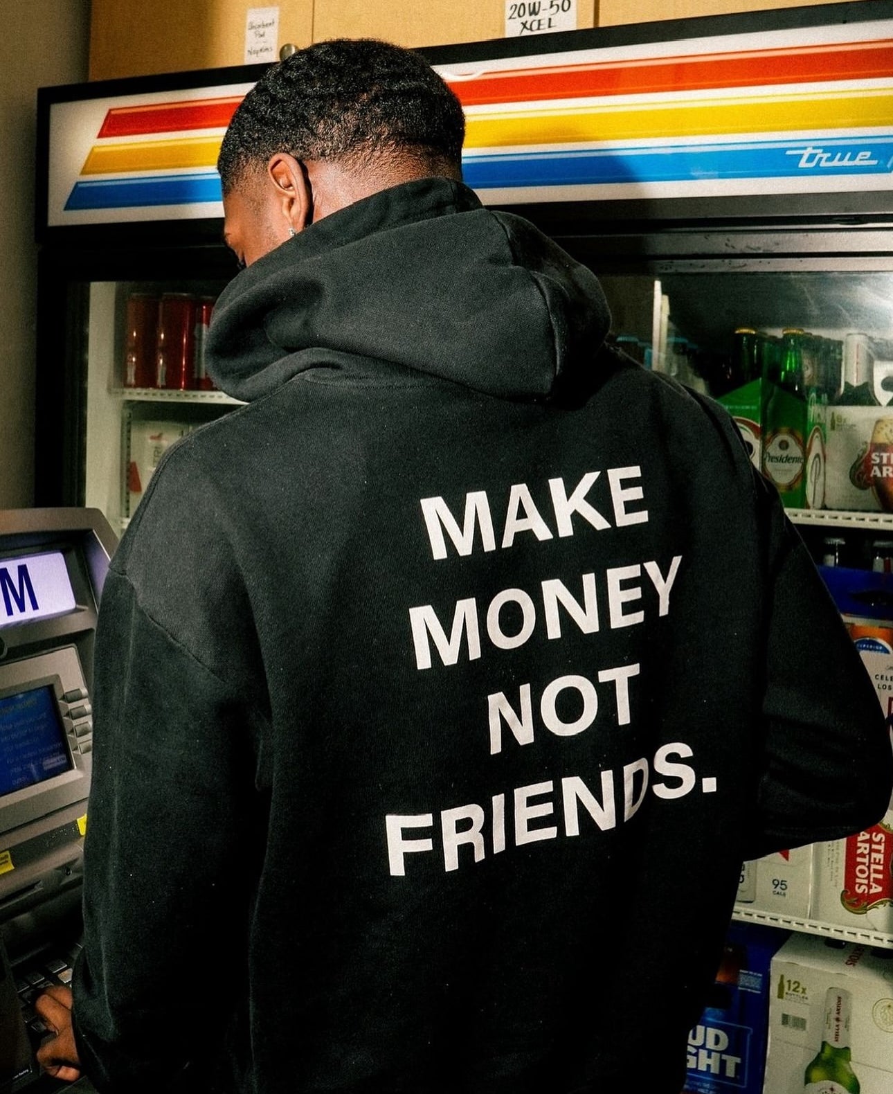Make Money Not Friends Hoodie - Black