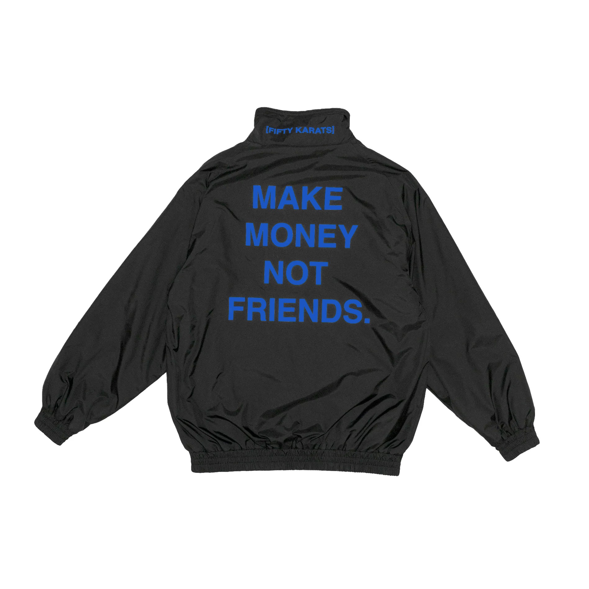 Make Money Not Friends Jacket - Black/Blue