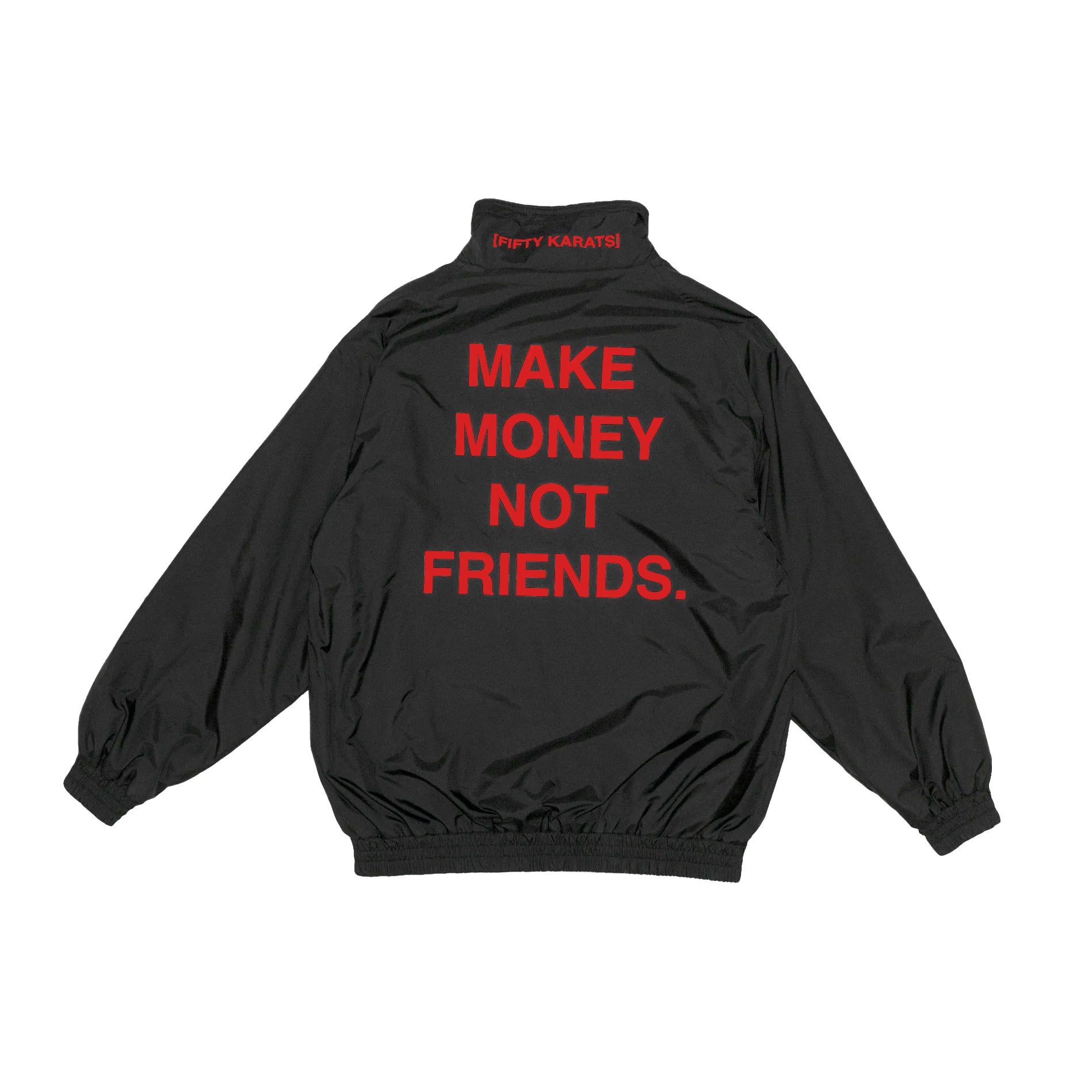 Make Money Not Friends Jacket - Black/Red