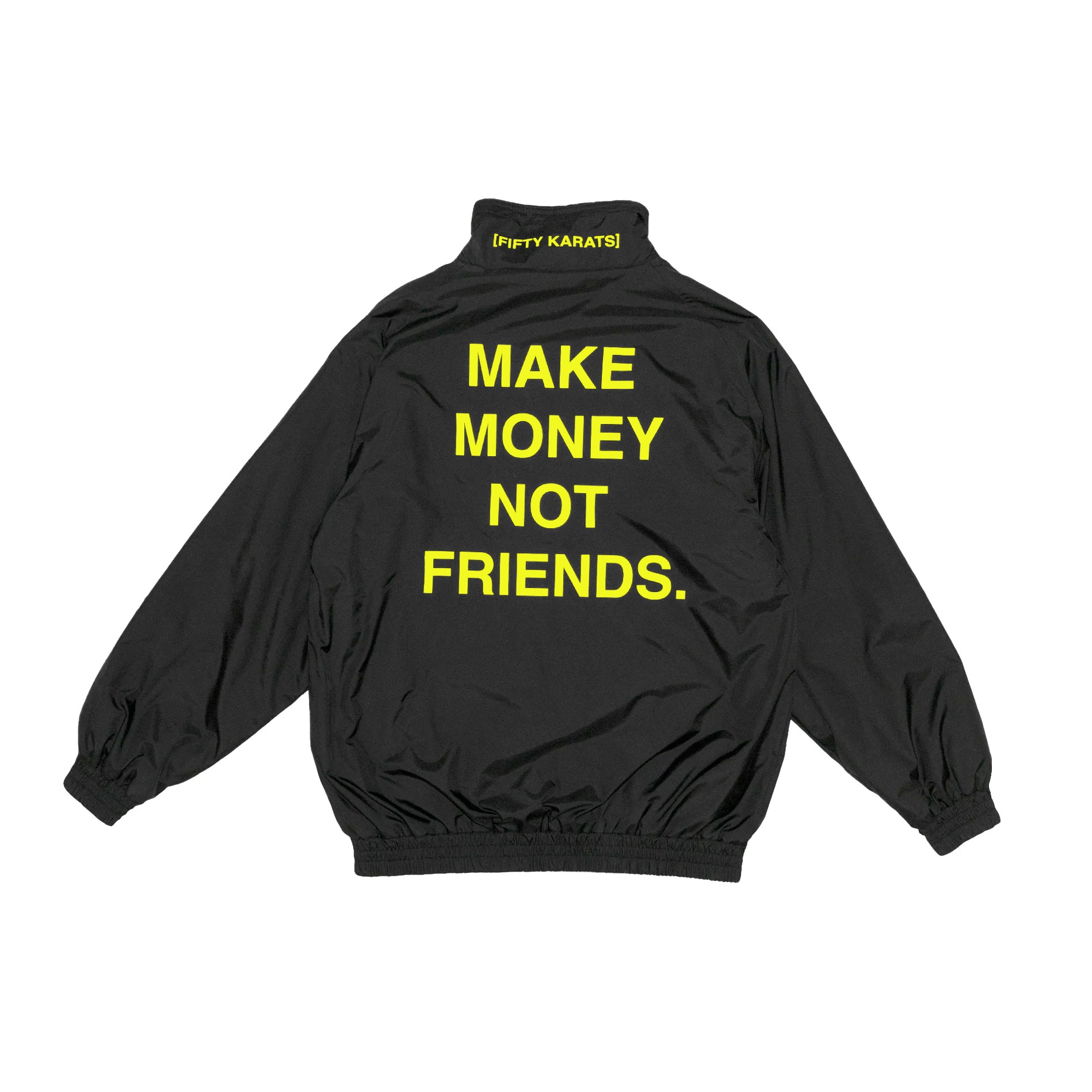 Make Money Not Friends Jacket - Black/Yellow