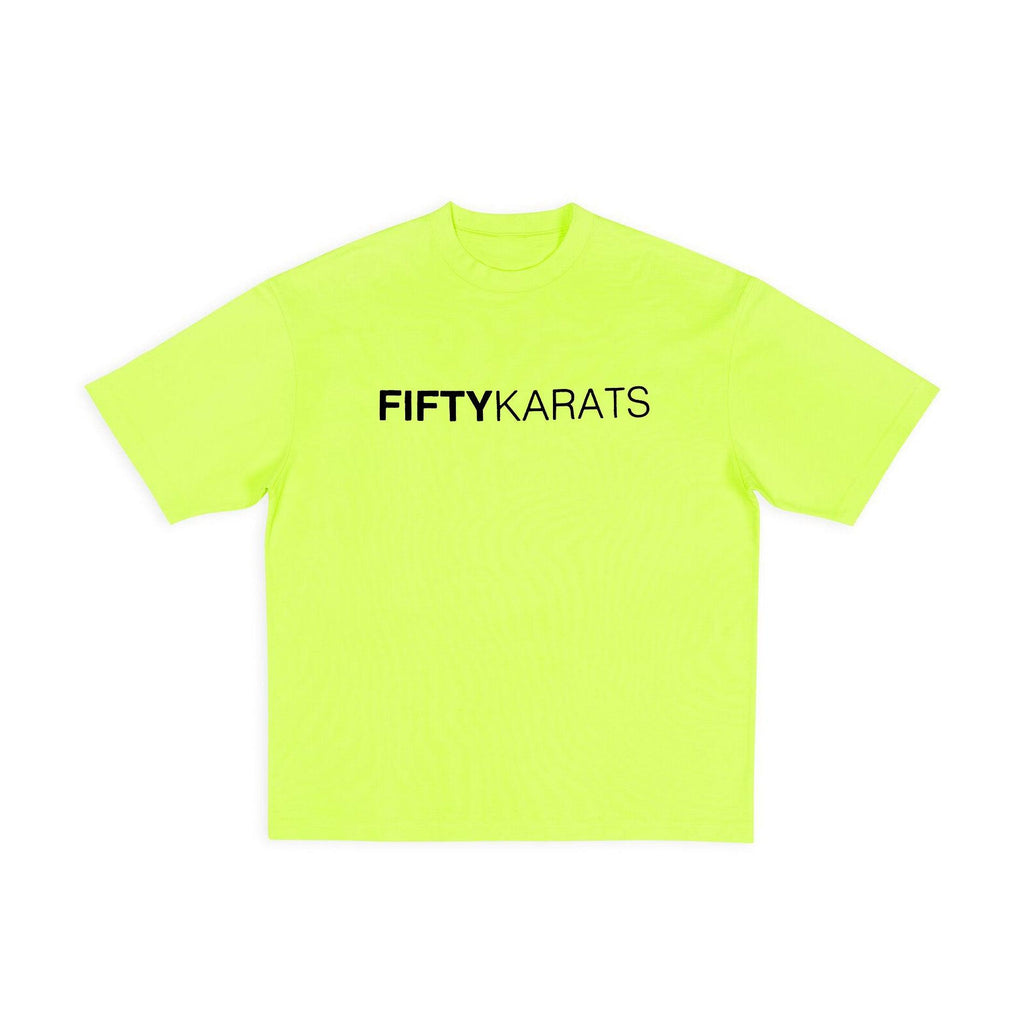 Neon Fifty Karats Make Money Not Friends T-Shirt Front with Fifty Karats logo