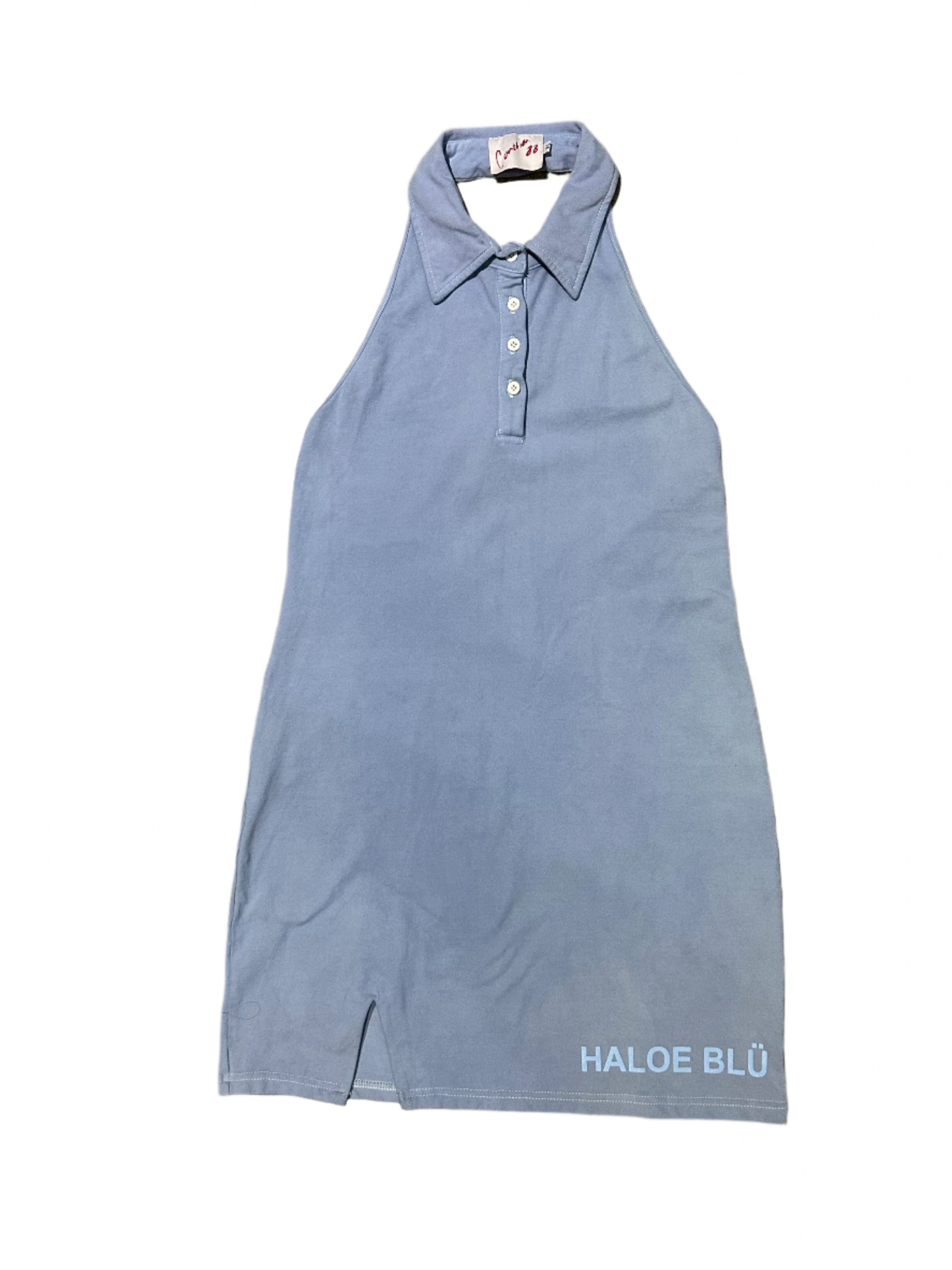 Haloe Blü Haloe Dress Front in powder blue 